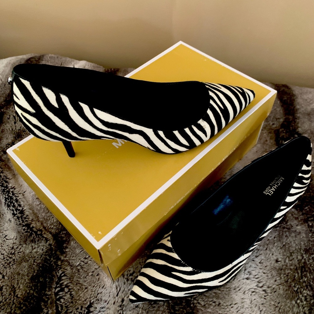 Michael Kors hair calf pumps